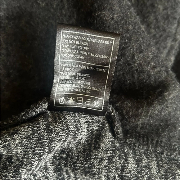 BB DAKOTA Dark Grey Asymmetrical Zip Fleece Moto Jacket Size Medium - Picture 11 of 12